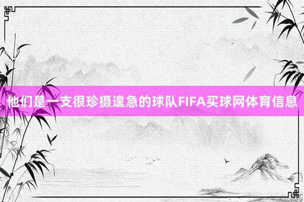 他们是一支很珍摄遑急的球队FIFA买球网体育信息