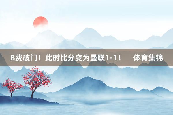 B费破门！此时比分变为曼联1-1！    体育集锦