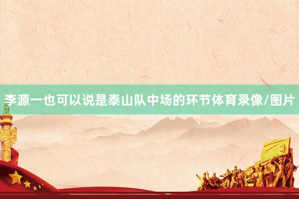 李源一也可以说是泰山队中场的环节体育录像/图片