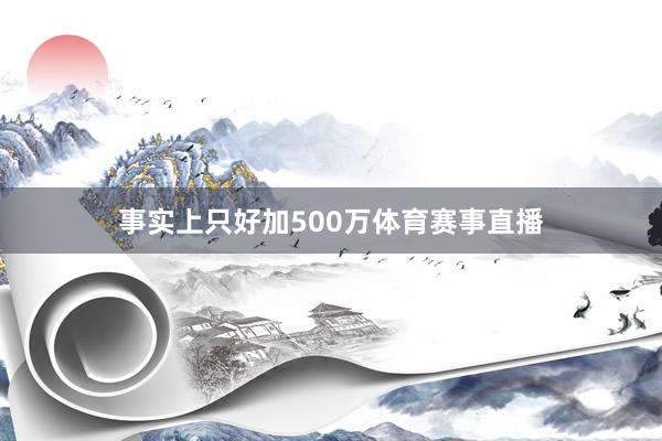 事实上只好加500万体育赛事直播