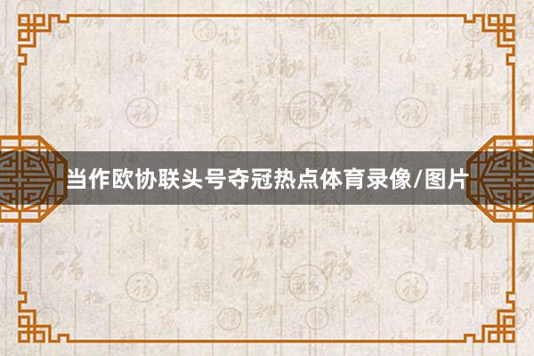 当作欧协联头号夺冠热点体育录像/图片