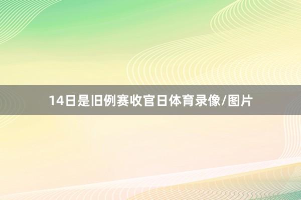 14日是旧例赛收官日体育录像/图片