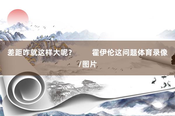 差距咋就这样大呢？        霍伊伦这问题体育录像/图片