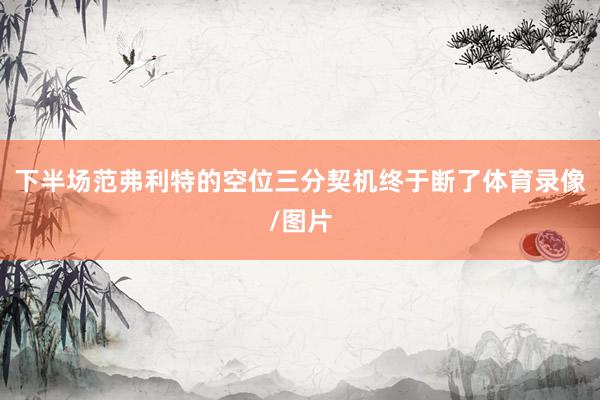 下半场范弗利特的空位三分契机终于断了体育录像/图片