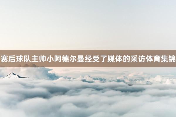 赛后球队主帅小阿德尔曼经受了媒体的采访体育集锦