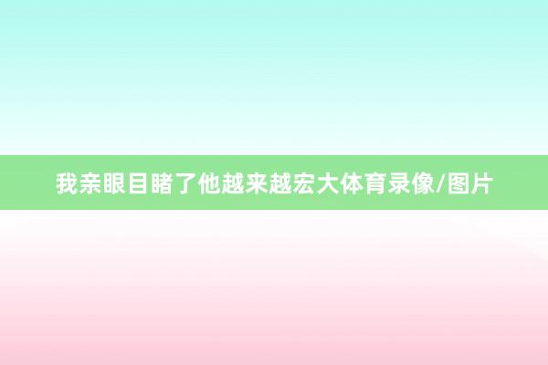 我亲眼目睹了他越来越宏大体育录像/图片