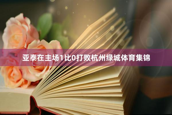 亚泰在主场1比0打败杭州绿城体育集锦