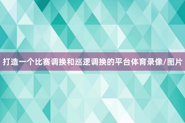 打造一个比赛调换和巡逻调换的平台体育录像/图片