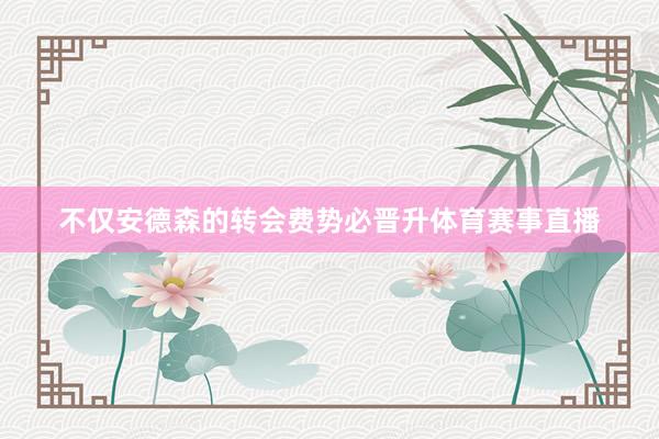 不仅安德森的转会费势必晋升体育赛事直播