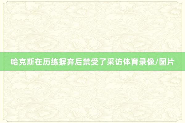 哈克斯在历练摒弃后禁受了采访体育录像/图片