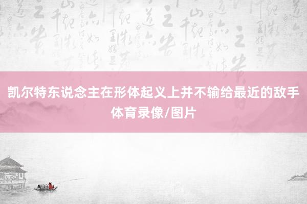 凯尔特东说念主在形体起义上并不输给最近的敌手体育录像/图片