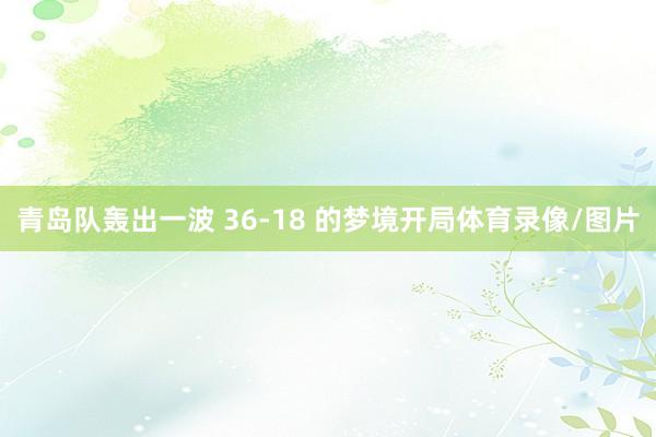 青岛队轰出一波 36-18 的梦境开局体育录像/图片