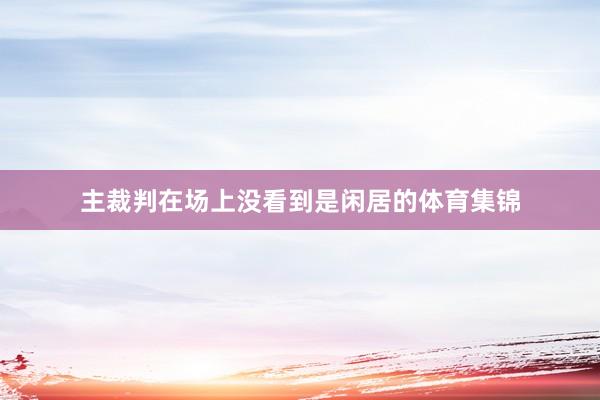 主裁判在场上没看到是闲居的体育集锦