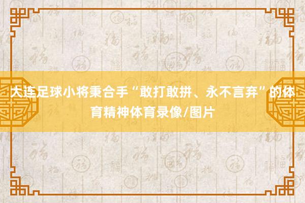 大连足球小将秉合手“敢打敢拼、永不言弃”的体育精神体育录像/图片