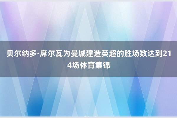 贝尔纳多·席尔瓦为曼城建造英超的胜场数达到214场体育集锦