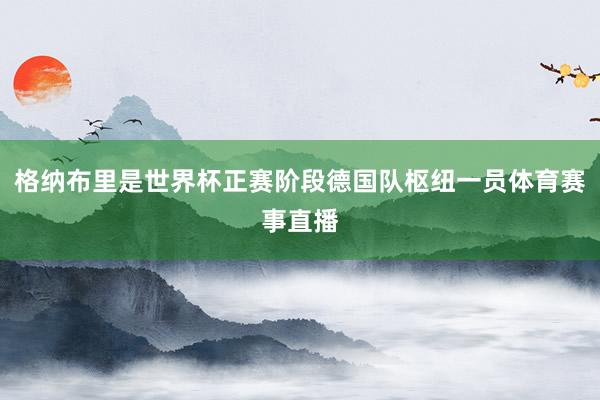 格纳布里是世界杯正赛阶段德国队枢纽一员体育赛事直播