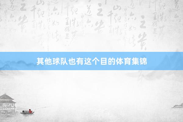 其他球队也有这个目的体育集锦