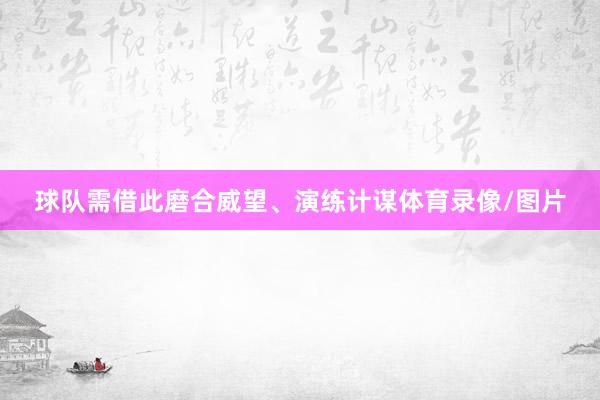 球队需借此磨合威望、演练计谋体育录像/图片