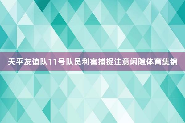 天平友谊队11号队员利害捕捉注意闲隙体育集锦